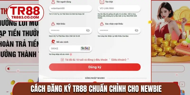 Cách đăng ký TR88 chuẩn chỉnh cho newbie