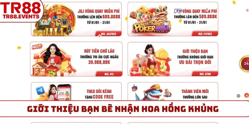 Giới thiệu bạn bè và nhận hoa hồng khủng
